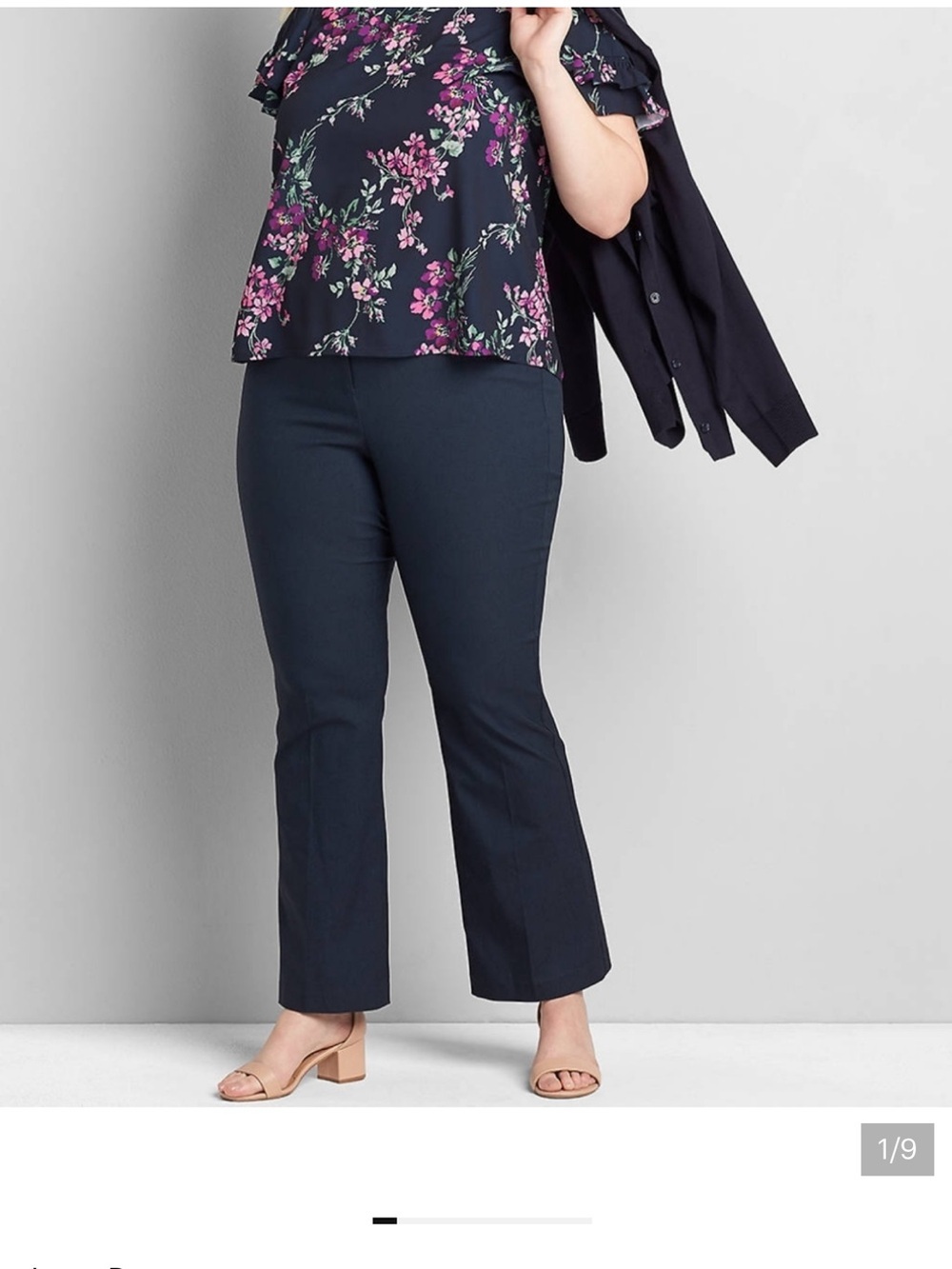 Lane Bryant The Allie Black Bootcut Career Pants 20R Stretch Plus Size